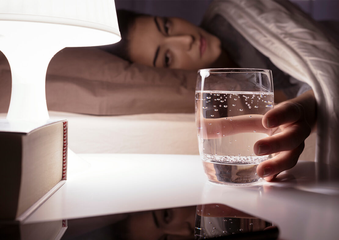 water voor het slapen